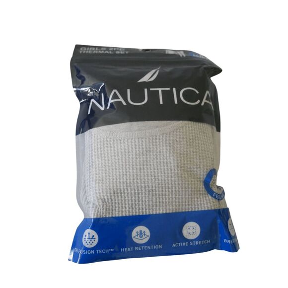 Nautica Girls Thermal Base Layer Set Gray S 6/6X - Picture 1 of 5